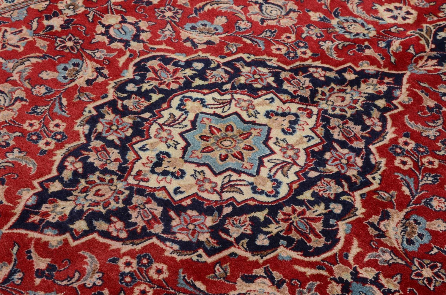 Alfombra persa - Keshan - 297 x 195 cm - rojo