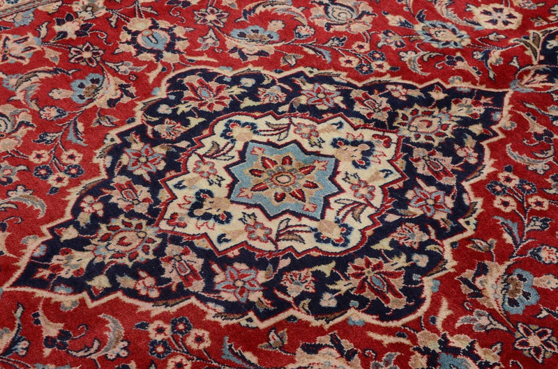 Alfombra persa - Keshan - 297 x 195 cm - rojo