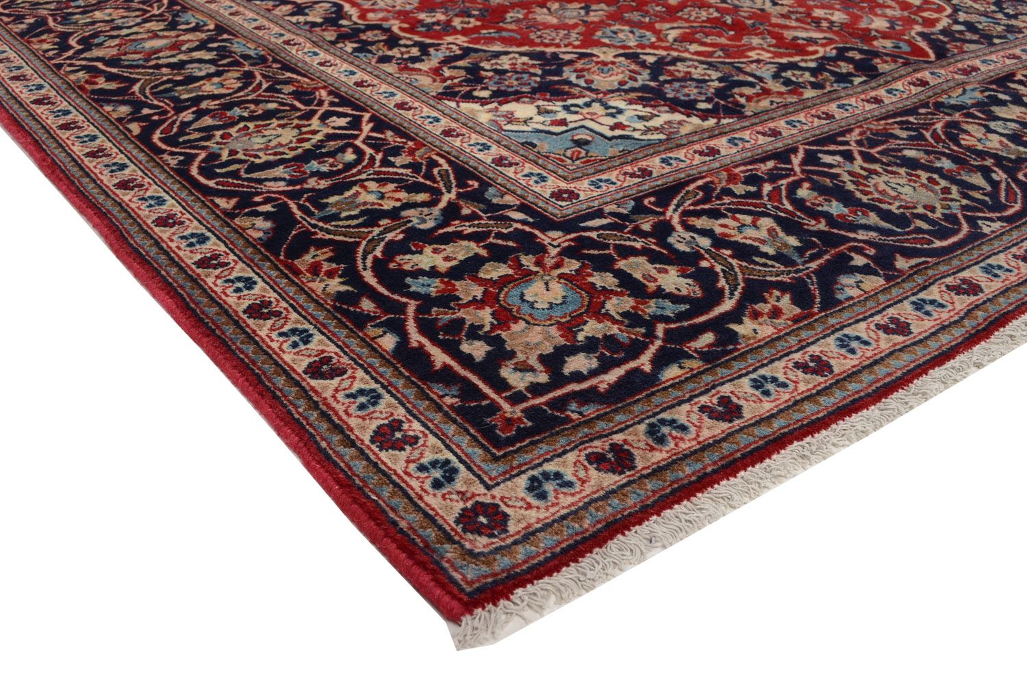 Alfombra persa - Keshan - 297 x 195 cm - rojo