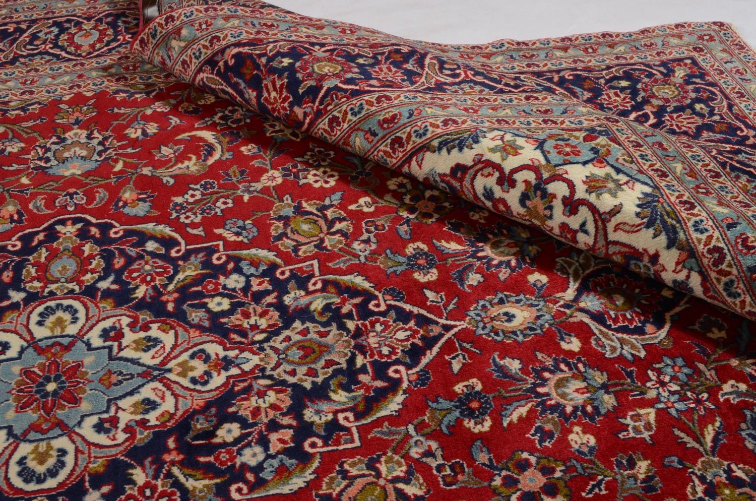 Alfombra persa - Keshan - 353 x 242 cm - rojo