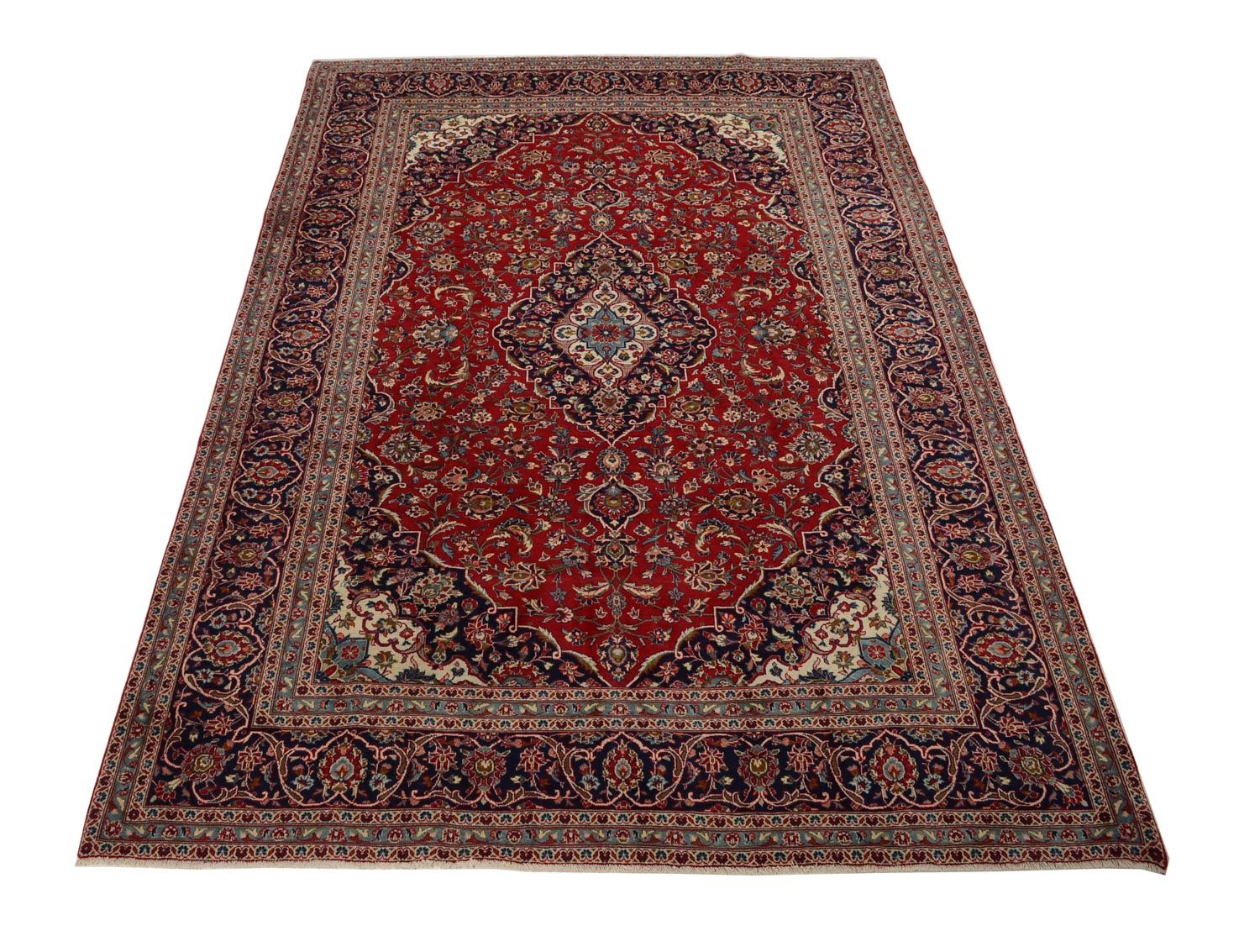 Alfombra persa - Keshan - 353 x 242 cm - rojo