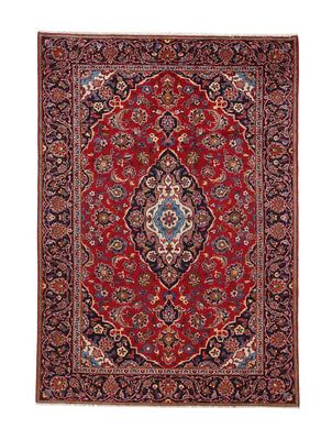 Alfombra persa - Keshan - 261 x 180 cm - rojo
