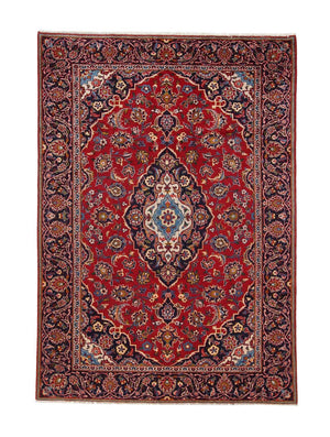 Alfombra persa - Keshan - 261 x 180 cm - rojo