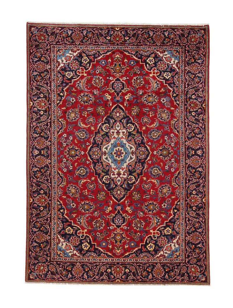 Alfombra persa - Keshan - 261 x 180 cm - rojo