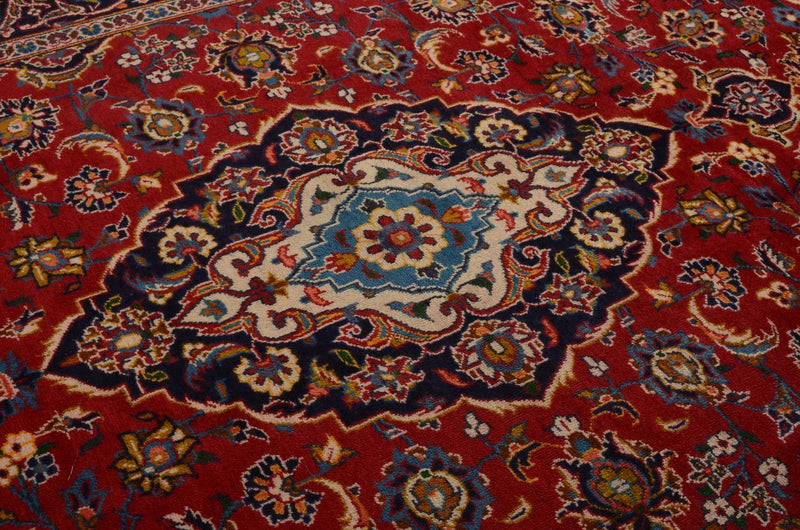 Alfombra persa - Keshan - 261 x 180 cm - rojo