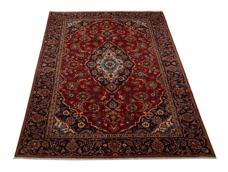 Alfombra persa - Keshan - 261 x 180 cm - rojo