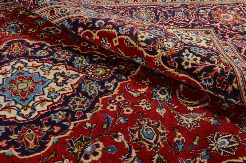 Alfombra persa - Keshan - 303 x 202 cm - rojo
