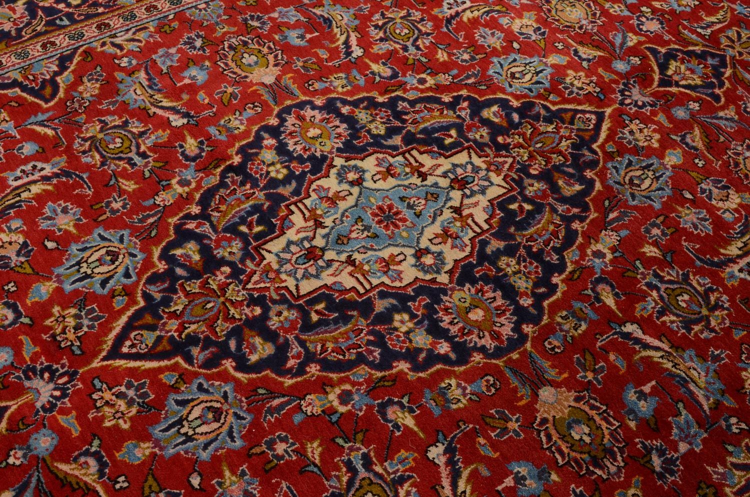 Alfombra persa - Keshan - 302 x 207 cm - rojo
