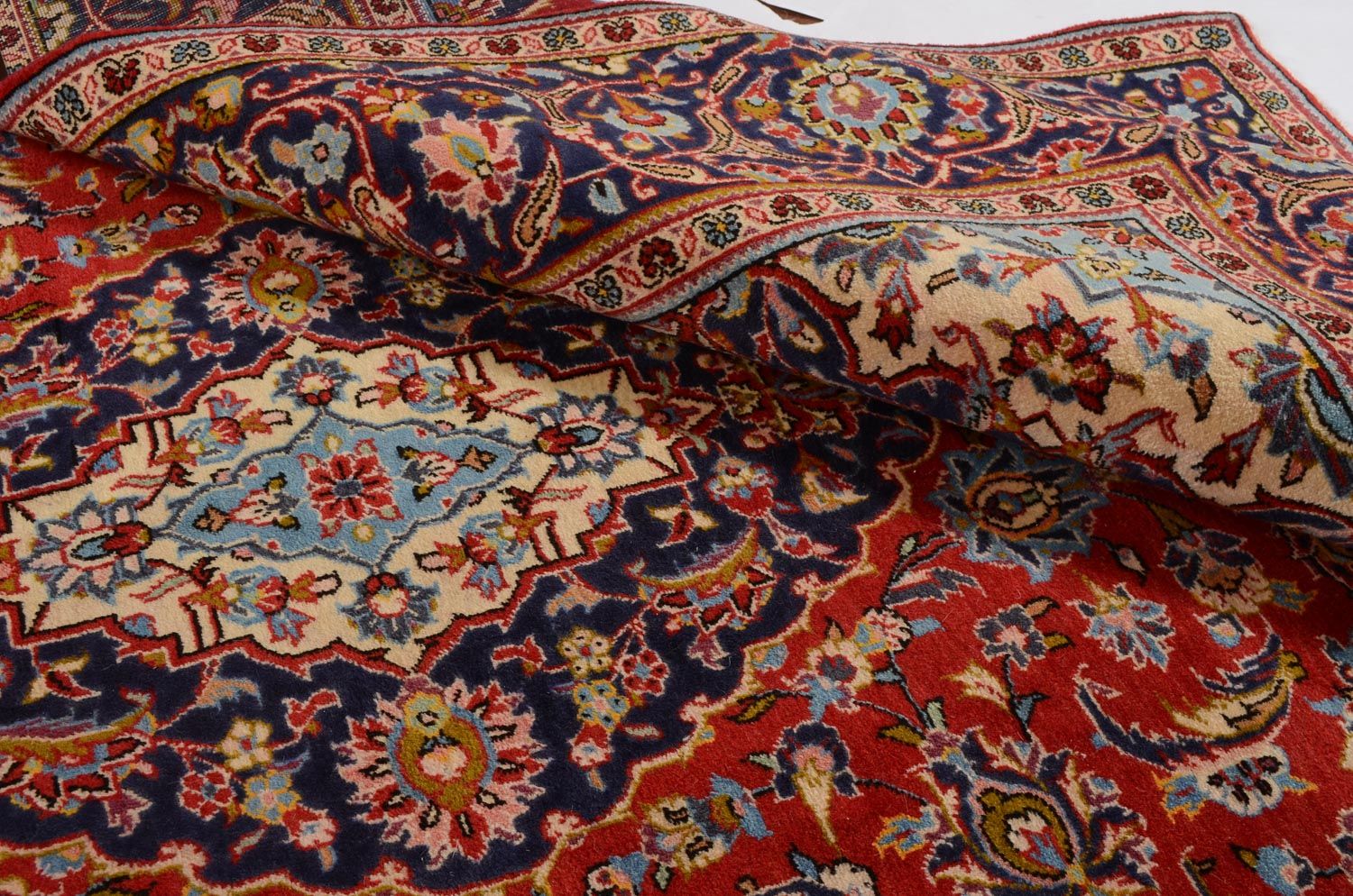 Alfombra persa - Keshan - 302 x 207 cm - rojo