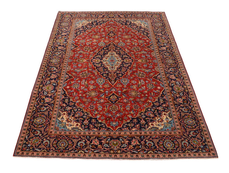 Alfombra persa - Keshan - 302 x 207 cm - rojo