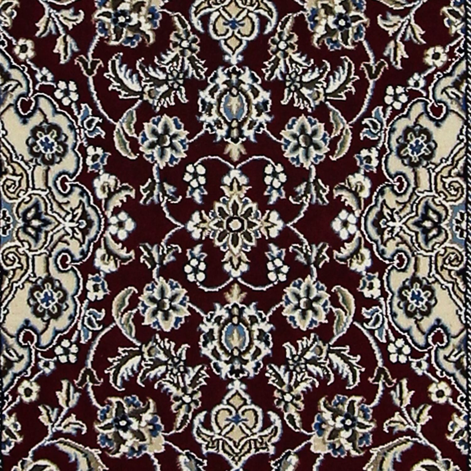 Alfombra de pasillo Alfombra Persa - Nain - Real - 197 x 62 cm - azul oscuro