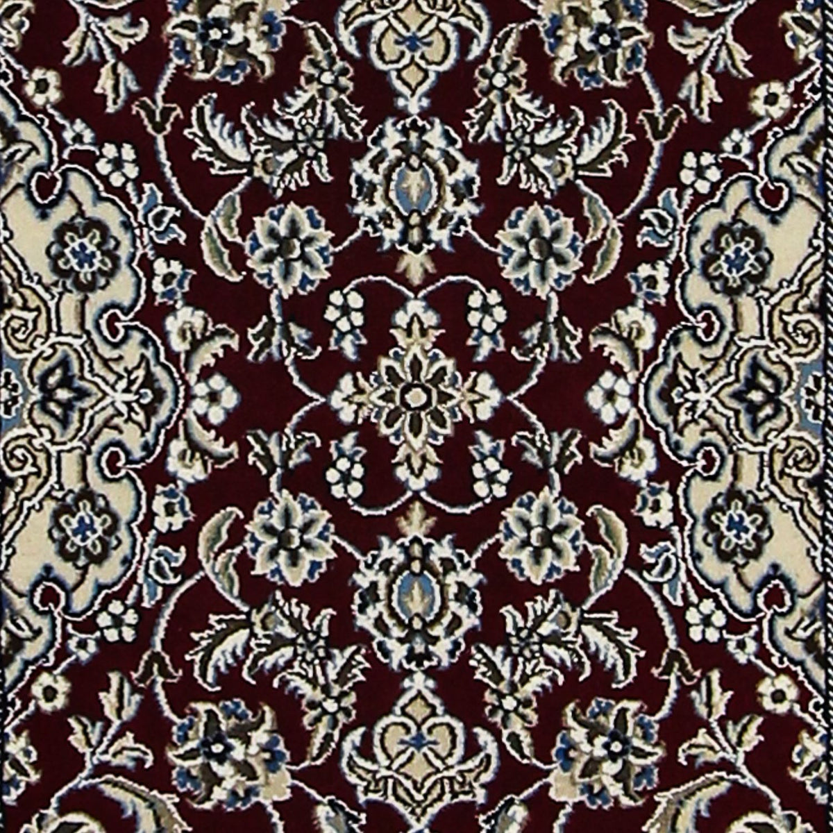 Alfombra de pasillo Alfombra Persa - Nain - Real - 197 x 62 cm - azul oscuro