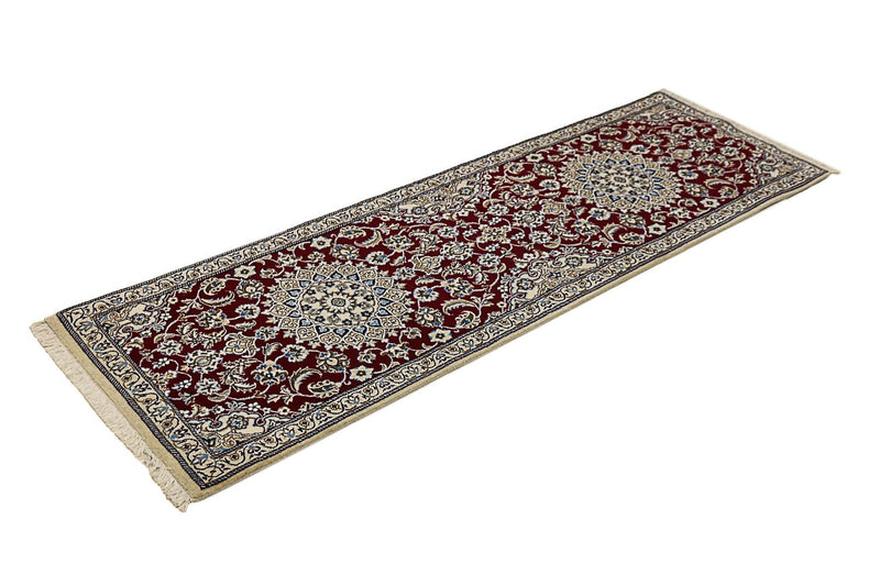 Alfombra de pasillo Alfombra Persa - Nain - Real - 197 x 62 cm - azul oscuro