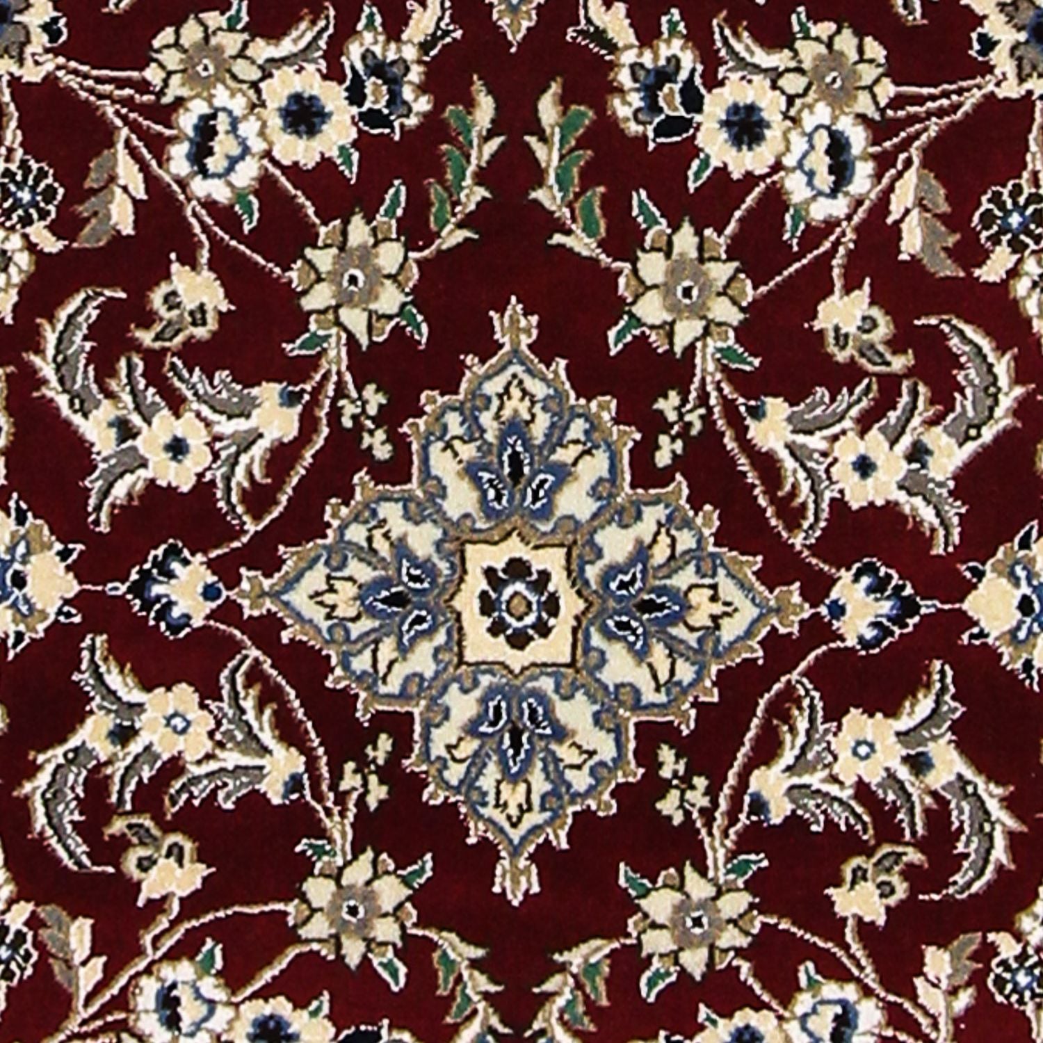 Alfombra de pasillo Alfombra Persa - Nain - Real - 203 x 81 cm - rojo oscuro