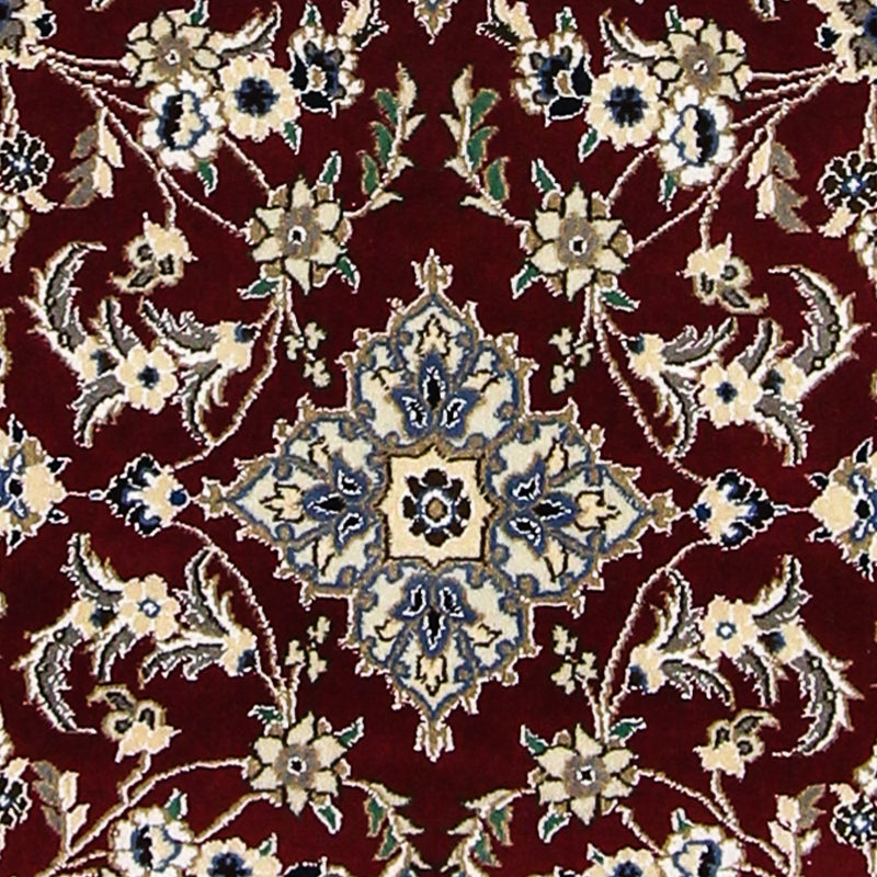 Alfombra de pasillo Alfombra Persa - Nain - Real - 203 x 81 cm - rojo oscuro
