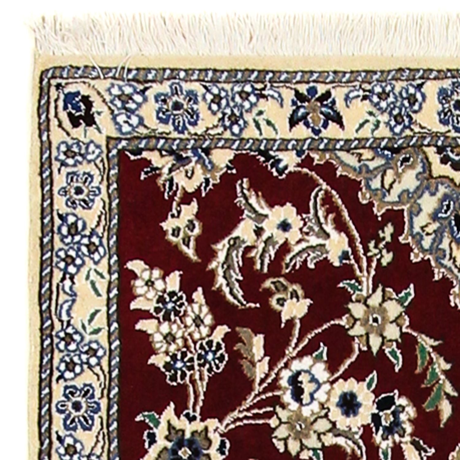 Alfombra de pasillo Alfombra Persa - Nain - Real - 203 x 81 cm - rojo oscuro