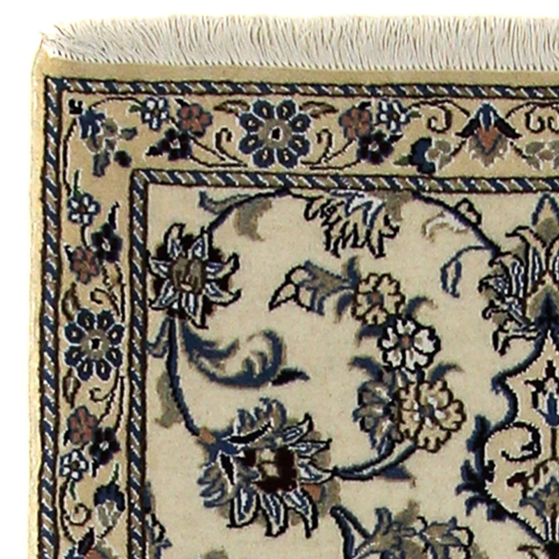 Alfombra de pasillo Alfombra Persa - Nain - Real - 198 x 80 cm - beige