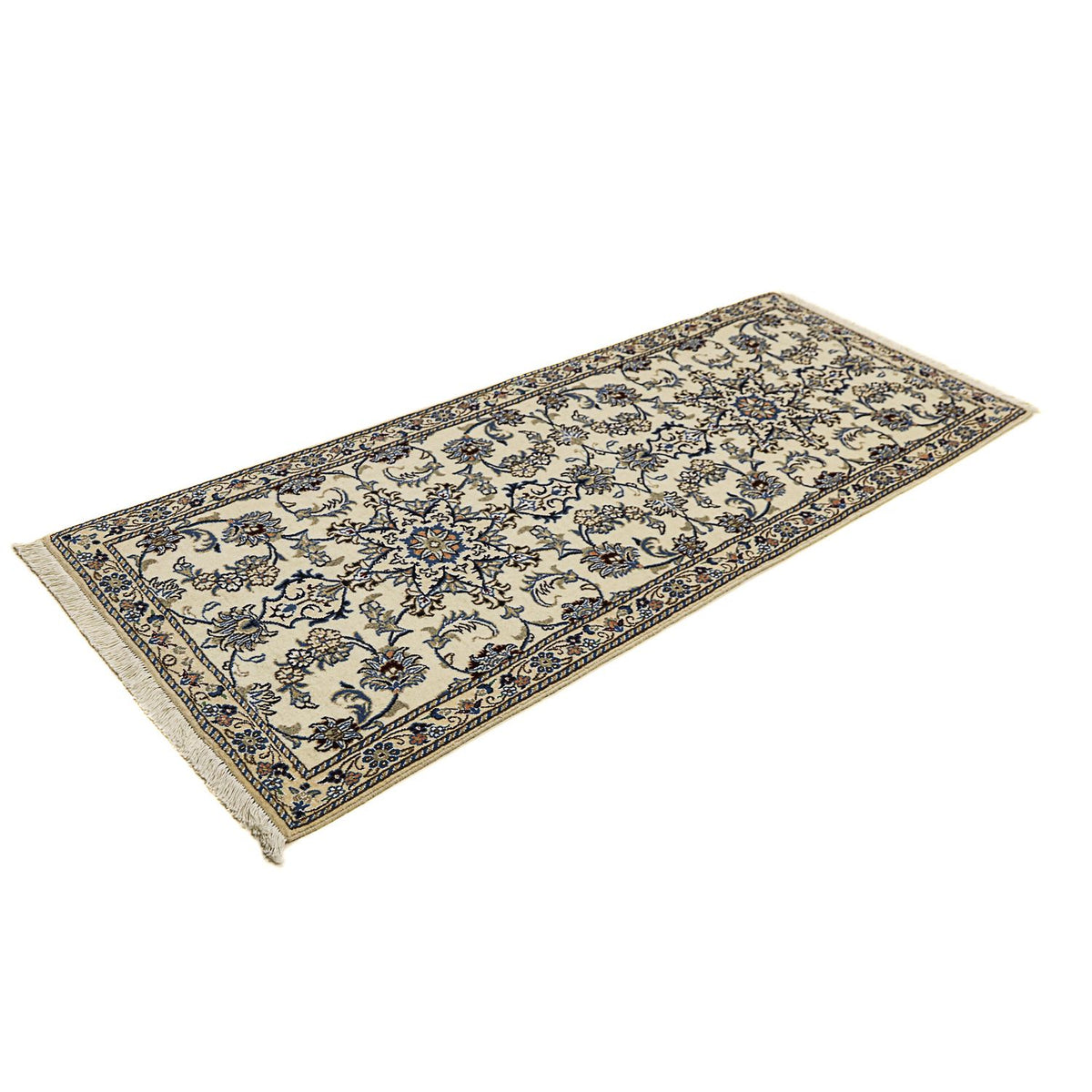 Alfombra de pasillo Alfombra Persa - Nain - Real - 198 x 80 cm - beige