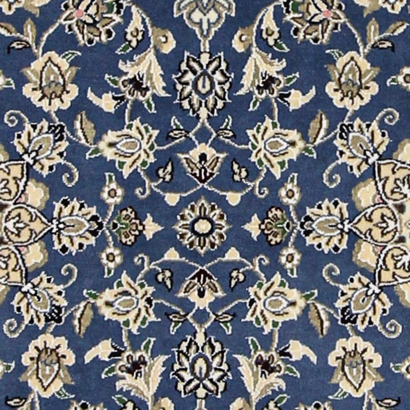 Alfombra de pasillo Alfombra Persa - Nain - Real - 198 x 83 cm - azul