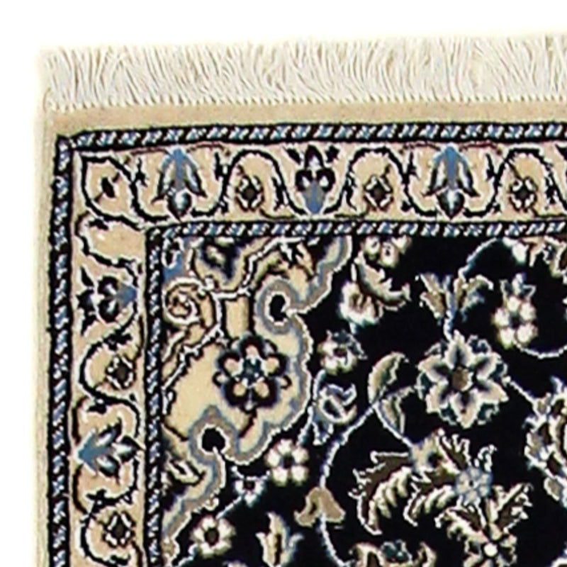 Alfombra de pasillo Alfombra Persa - Nain - Real - 196 x 61 cm - azul oscuro