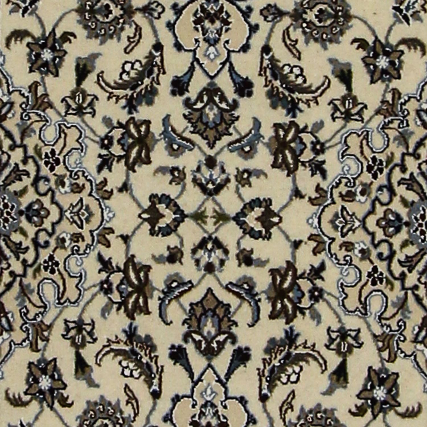 Alfombra de pasillo Alfombra Persa - Nain - Real - 199 x 62 cm - beige