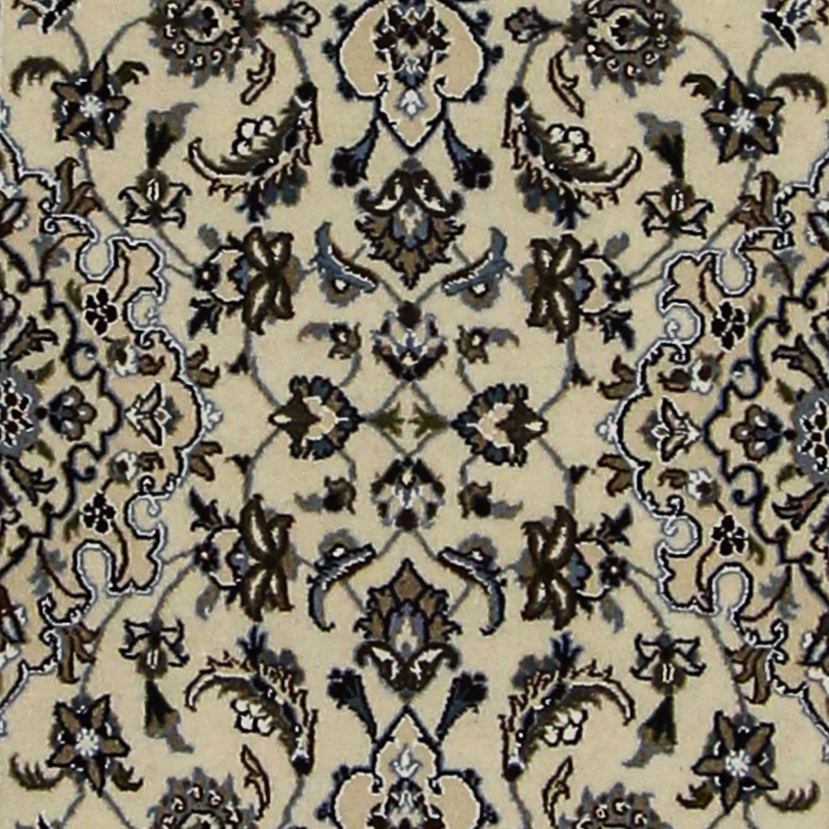 Alfombra de pasillo Alfombra Persa - Nain - Real - 199 x 62 cm - beige