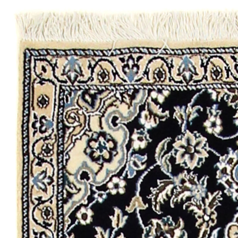 Alfombra de pasillo Alfombra Persa - Nain - Real - 200 x 62 cm - azul oscuro