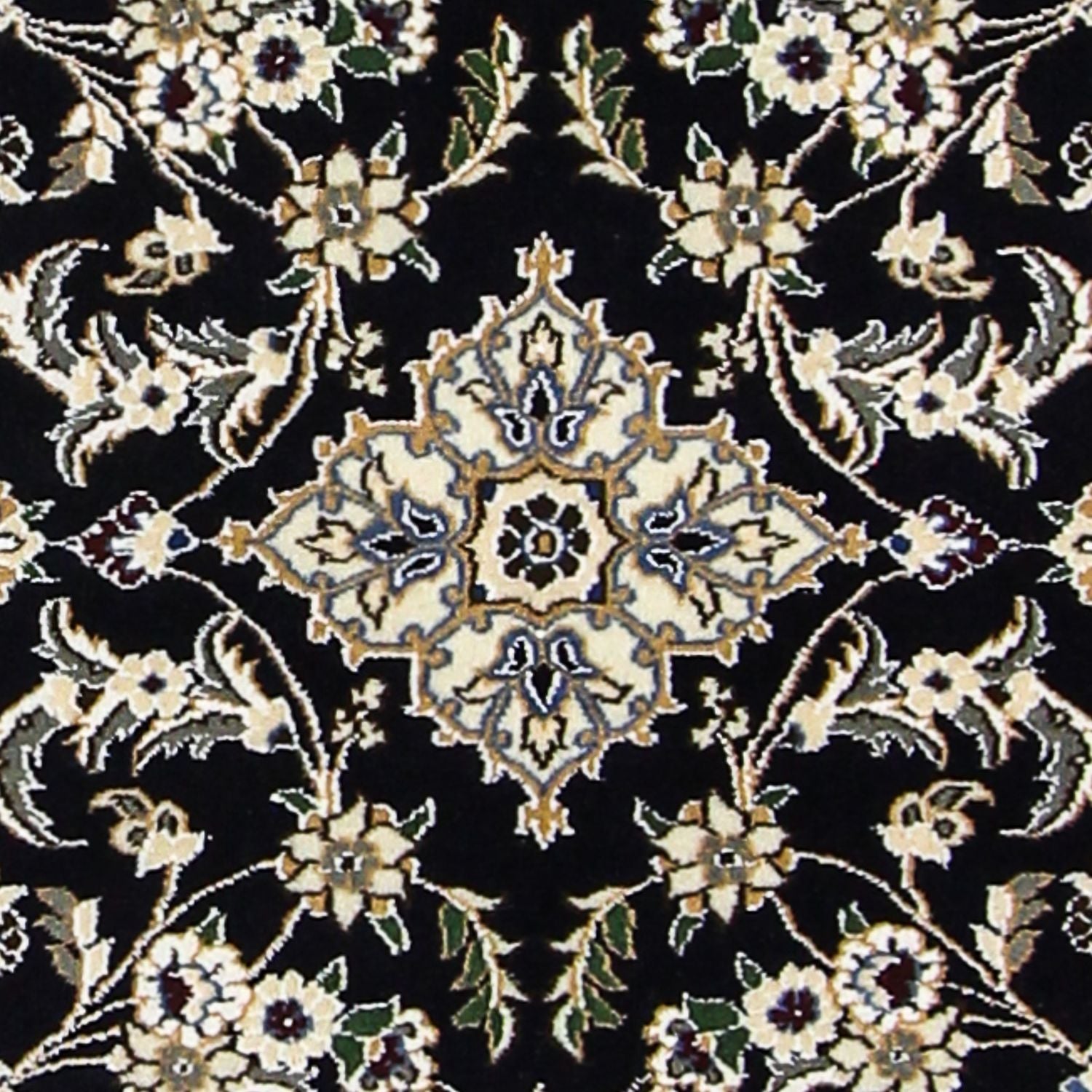 Alfombra de pasillo Alfombra Persa - Nain - Real - 195 x 84 cm - azul oscuro