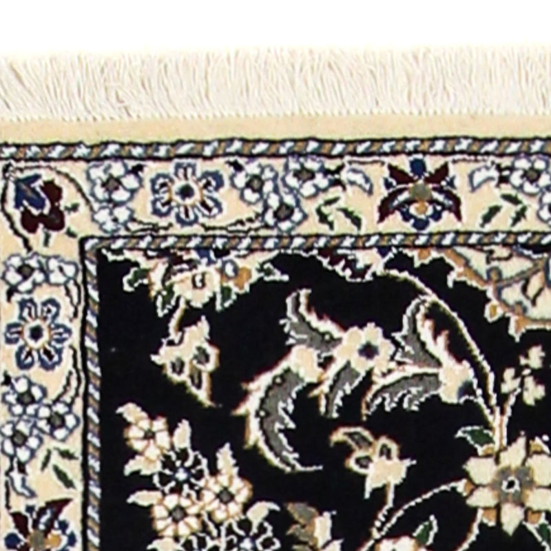 Alfombra de pasillo Alfombra Persa - Nain - Real - 195 x 84 cm - azul oscuro