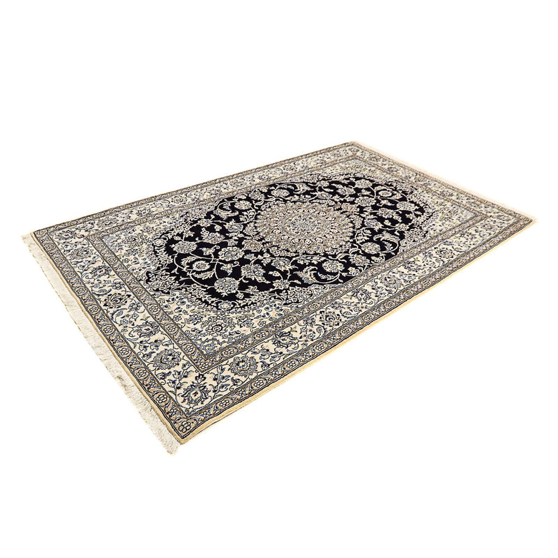 Alfombra Persa - Nain - Real - 249 x 155 cm - azul oscuro