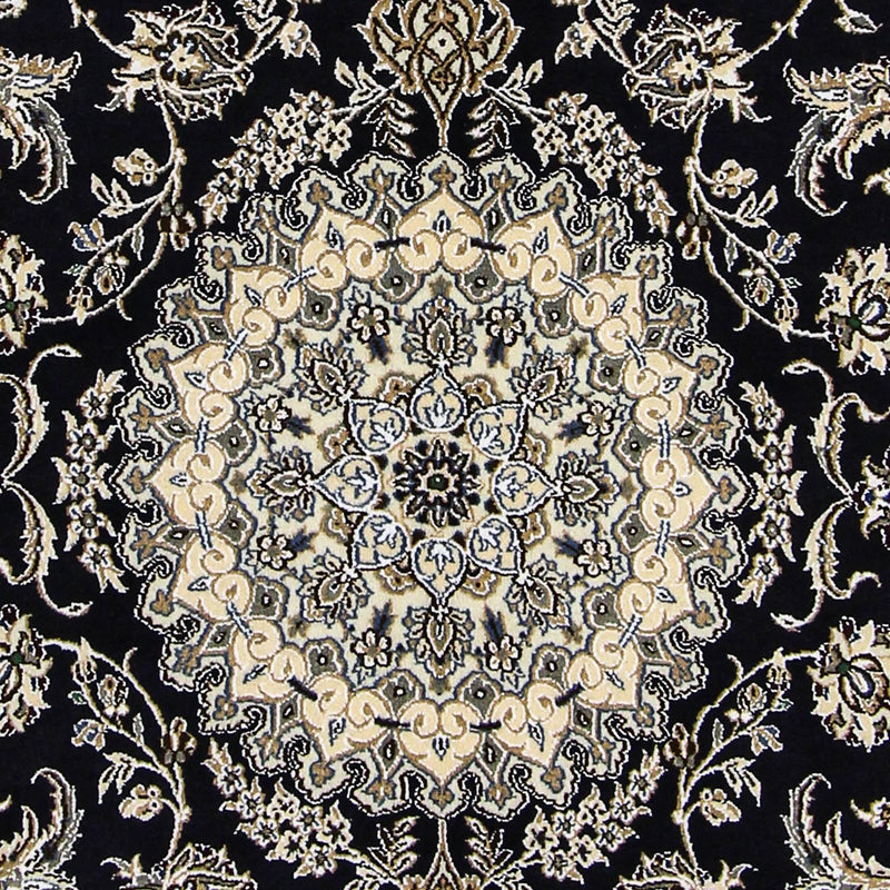 Alfombra Persa - Nain - Real - 255 x 154 cm - azul oscuro
