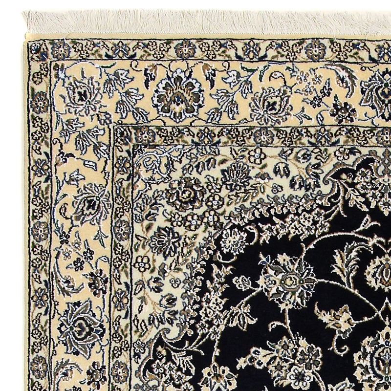 Alfombra Persa - Nain - Real - 255 x 154 cm - azul oscuro