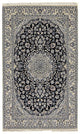 Alfombra Persa - Nain - Real - 202 x 130 cm - azul oscuro
