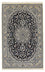Alfombra Persa - Nain - Real - 202 x 132 cm - azul oscuro