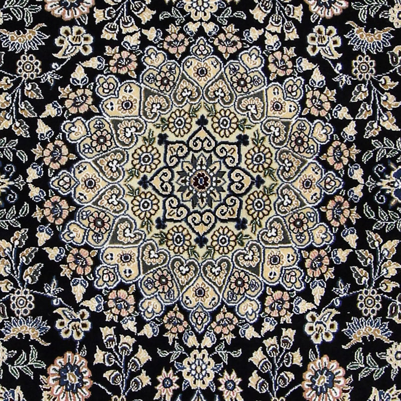 Alfombra Persa - Nain - Real - 202 x 132 cm - azul oscuro