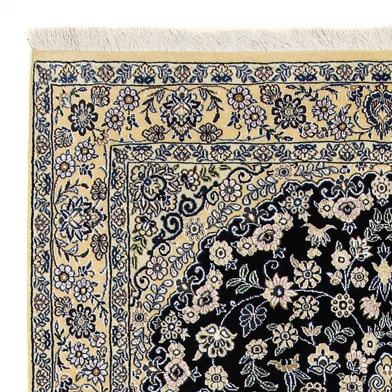 Alfombra Persa - Nain - Real - 202 x 132 cm - azul oscuro