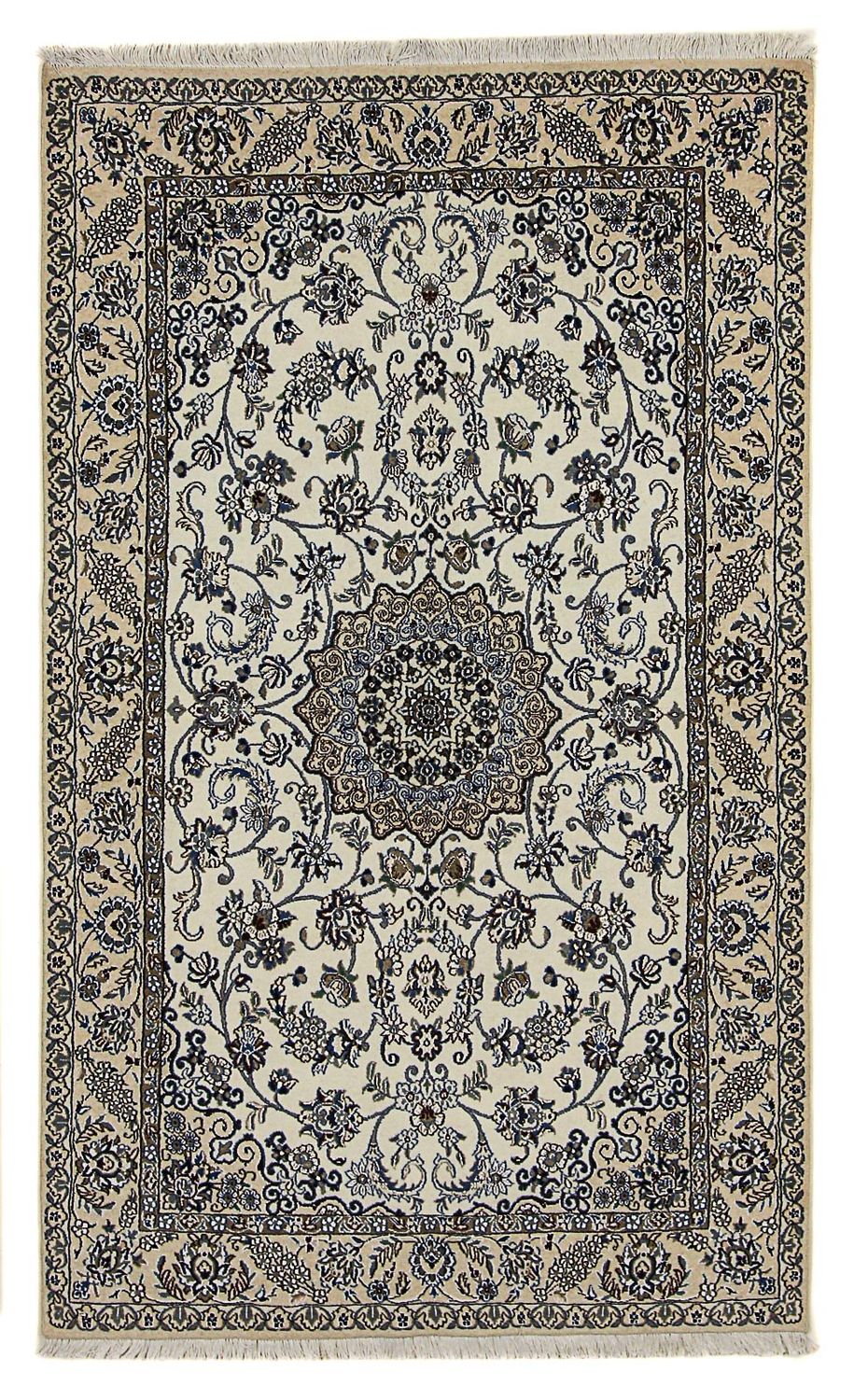 Alfombra Persa - Nain - Real - 215 x 126 cm - beige