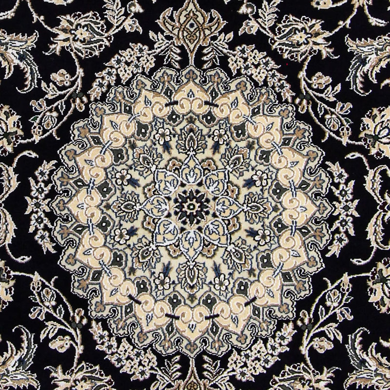 Alfombra Persa - Nain - Real - 246 x 154 cm - azul oscuro