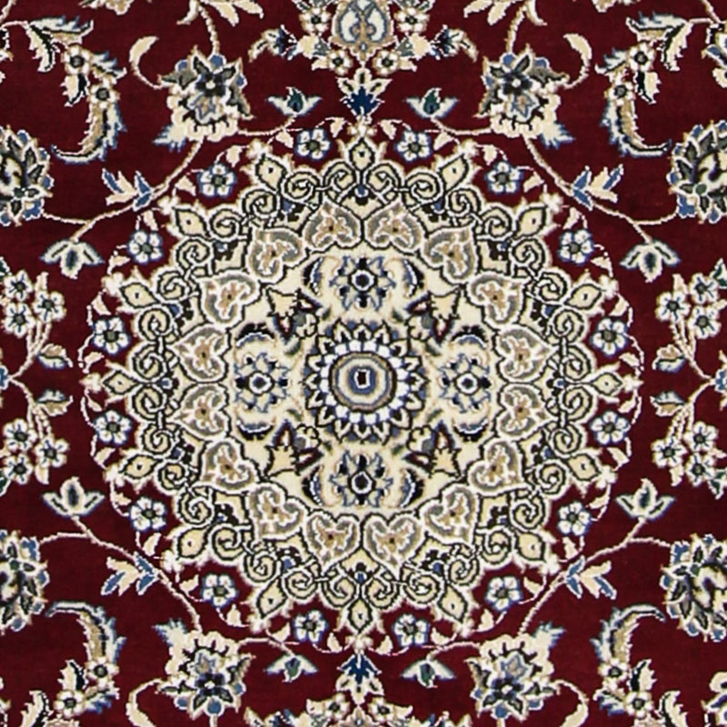 Alfombra Persa - Nain - Real - 175 x 118 cm - rojo oscuro