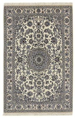 Alfombra Persa - Nain - Real - 206 x 130 cm - beige