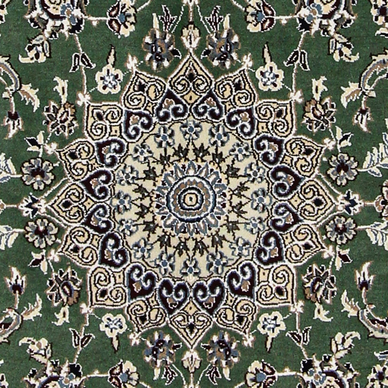 Alfombra Persa - Nain - Real - 185 x 118 cm - verde oscuro