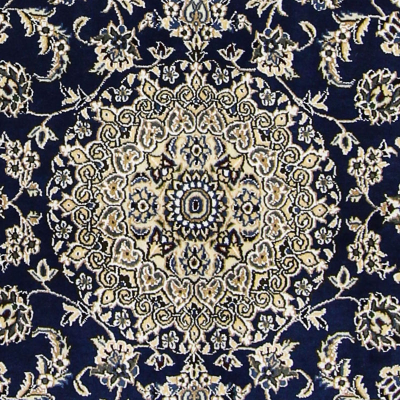 Alfombra Persa - Nain - Real - 175 x 116 cm - azul oscuro