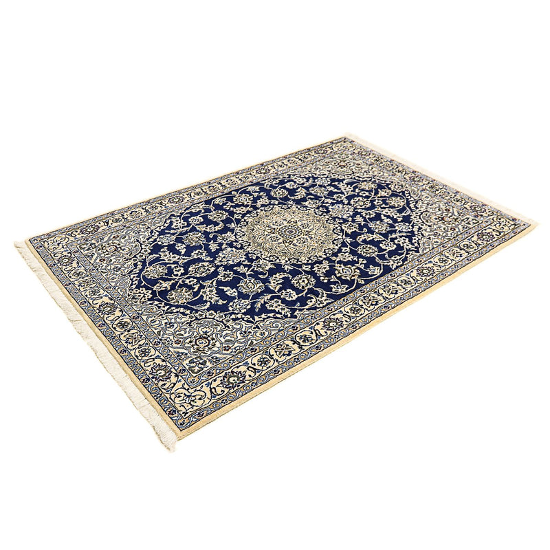Alfombra Persa - Nain - Real - 175 x 116 cm - azul oscuro