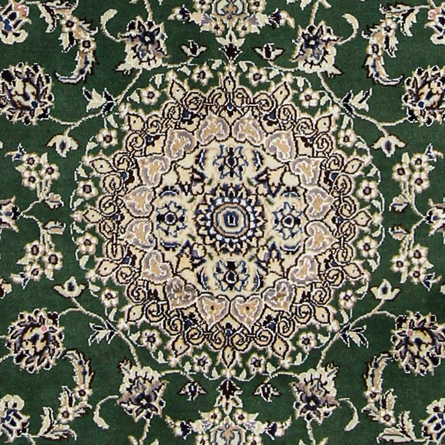 Alfombra Persa - Nain - Real - 180 x 115 cm - verde oscuro
