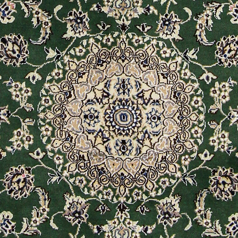 Alfombra Persa - Nain - Real - 180 x 115 cm - verde oscuro