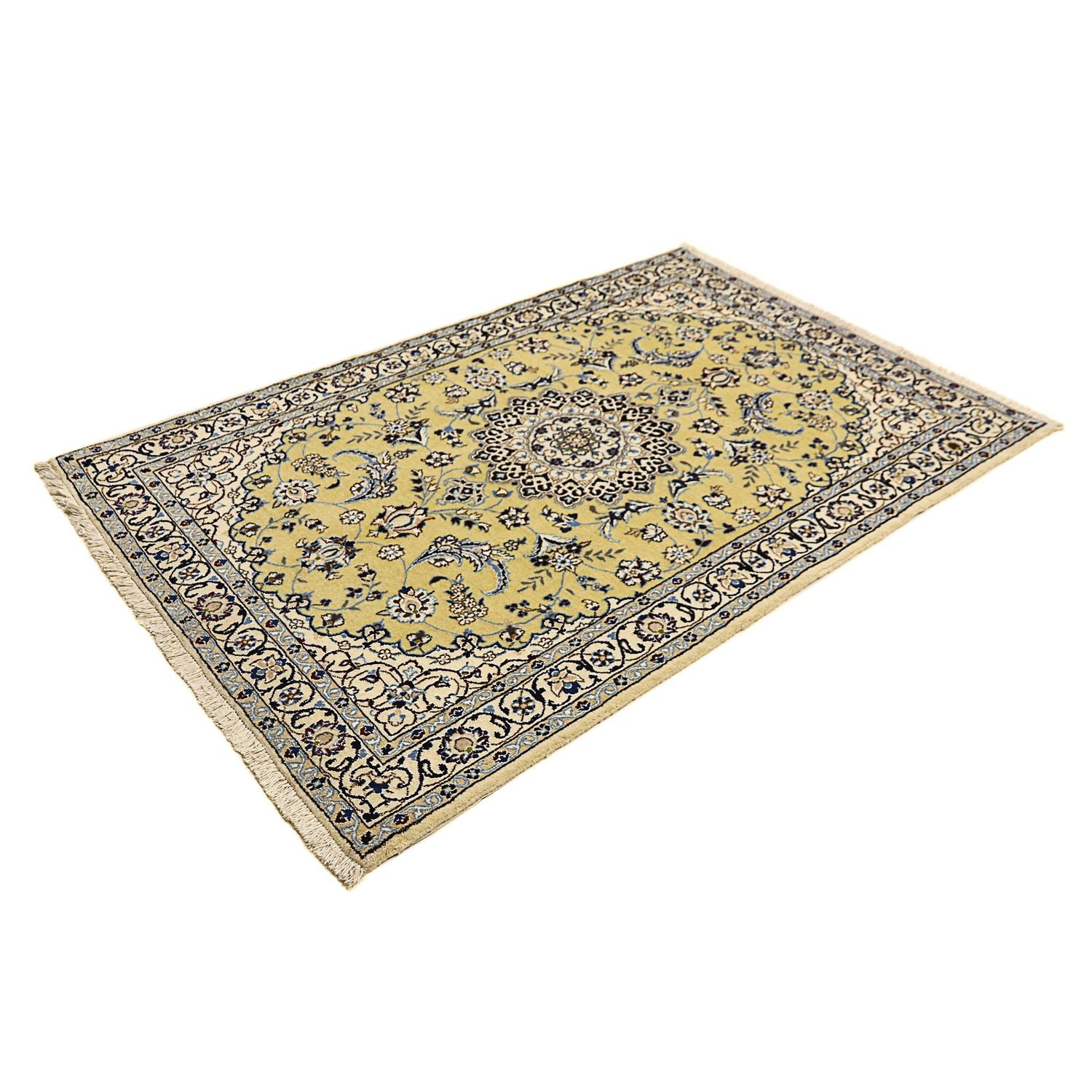 Alfombra Persa - Nain - Real - 177 x 117 cm - verde oliva