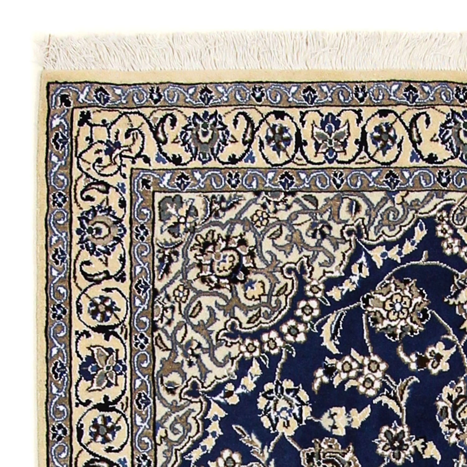 Alfombra Persa - Nain - Real - 179 x 117 cm - azul oscuro