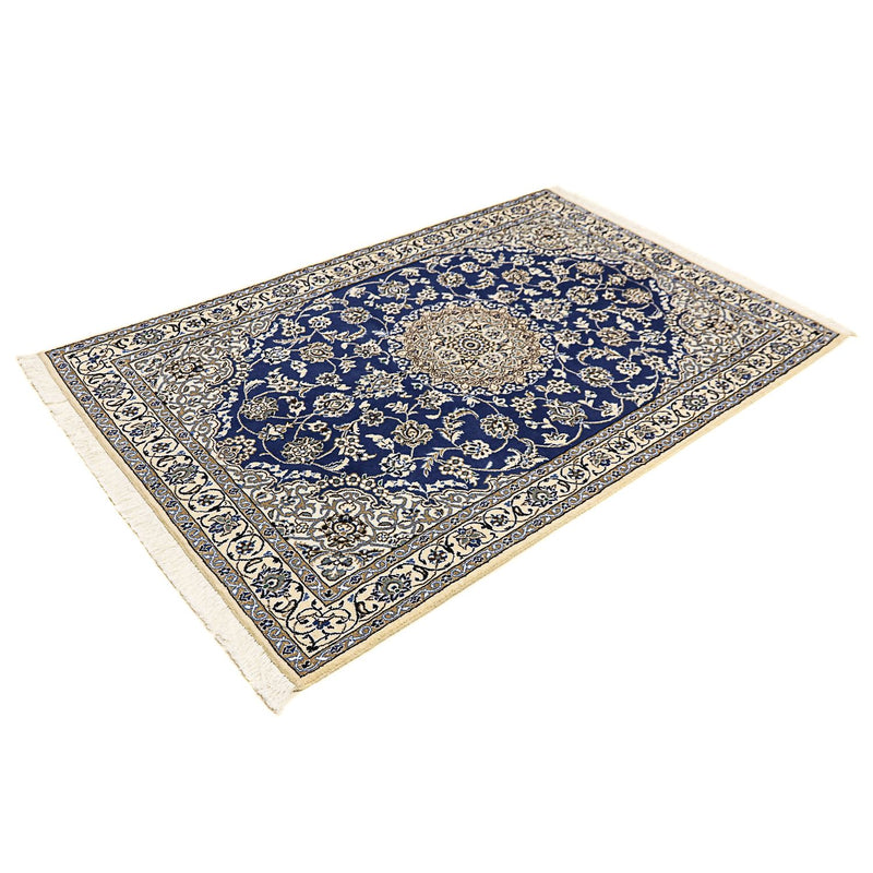 Alfombra Persa - Nain - Real - 179 x 117 cm - azul oscuro