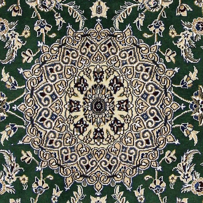 Alfombra Persa - Nain - Real - 178 x 120 cm - verde oscuro