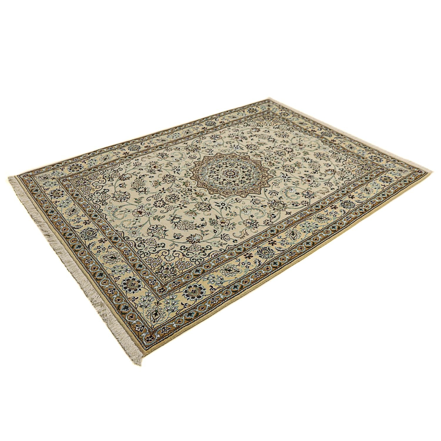 Alfombra Persa - Nain - Real - 205 x 147 cm - beige